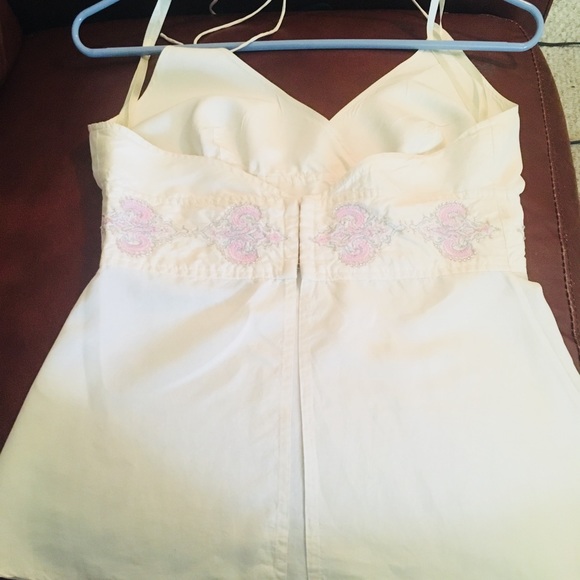 Vintage spaghetti strap top 100% silk satin XS - Picture 4 of 7